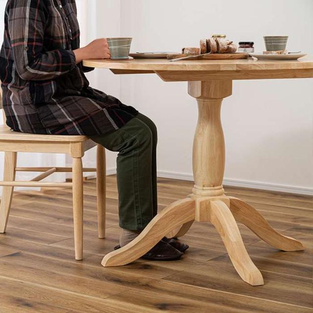 北海道・沖縄・離島配送不可 代引不可 ダイニングテーブル 天然木 ラウンド 円型 カントリースタイル テーブル 家具 インテリア 東谷 VET-221NAの通販は