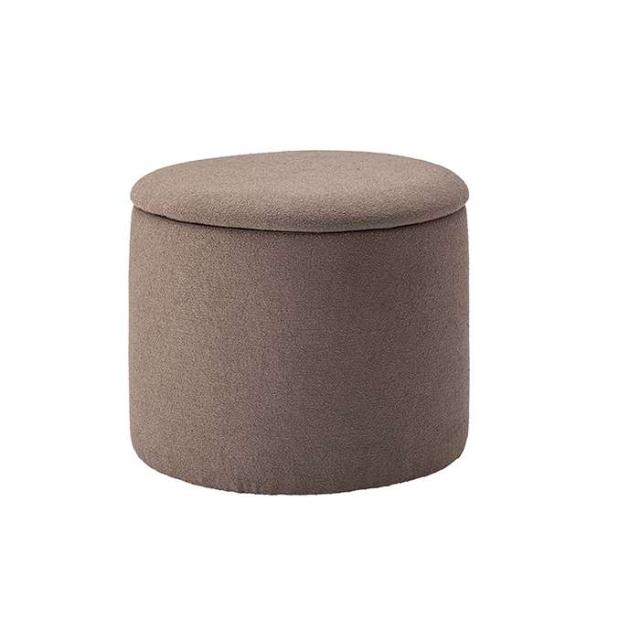 北海道・沖縄・離島配送不可 代引不可 ラウンド収納スツール グレージュ 45ｘ45ｘ37cm スツール チェア 椅子 収納機能 スツール単品 東谷 MYS-605GYB