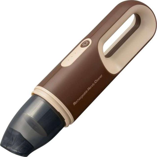 充電式ハンディークリーナー(フィルター式/集塵容量45mL/ブラウン) OHM SOJ-HC01R