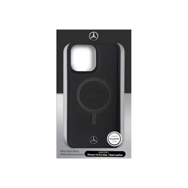 メルセデス・ベンツ iPhone14 Pro Max用 本革 背面ケース エアージェイ MEHMP14X23RCMK