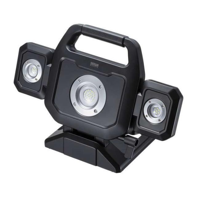即納 代引不可 高輝度LED投光器（充電式） LED-FL1BK サンワサプライ LED-FL1BK