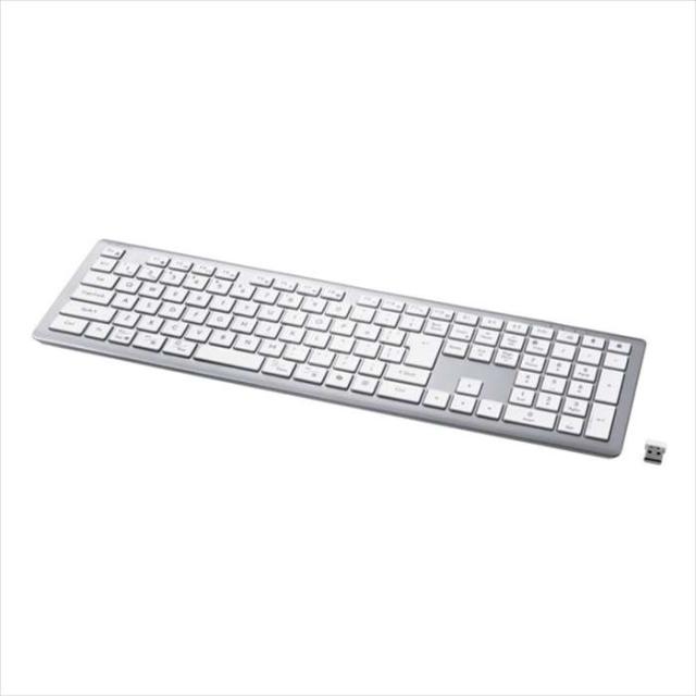 即納 代引不可 キーボード／Precisionist／無線2．4GHz／Bluetooth／マルチペアリング／充電式／フルサイズ／パンタグラフ式／ホワイト エレコム TK-PN10FMPWH