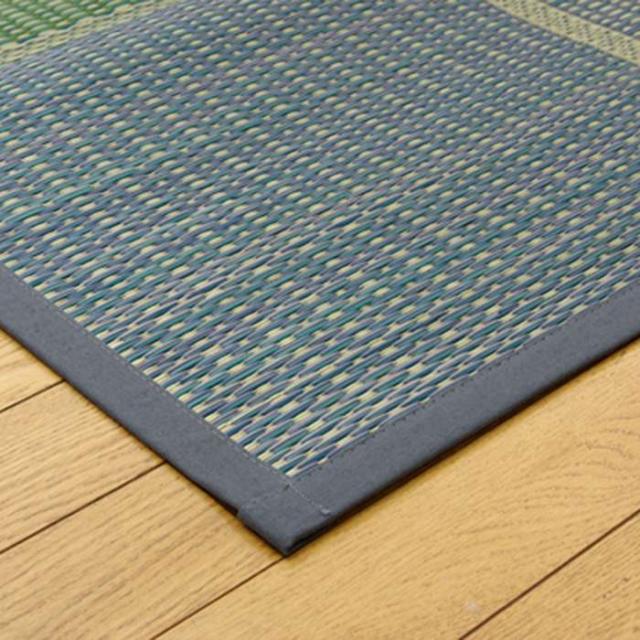 江戸間6畳 261×352cm FUBUKI い草 ござ 花ござ 日本製 上敷き カーペット 夏 抗菌 ブラウン/グリーン 新生活 ID002 送料無料 新品 純国産 い草花ござ 『FUBUKI』 江戸間6畳(約261×352cm） 純国産 い草花