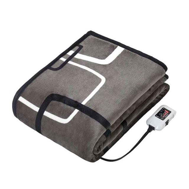 プレミアムボア電気掛敷兼用毛布ワイド ダークグレー 縦190ｘ横140cm 電気毛布 掛敷 防寒 寒さ対策  sugibo SB20KW15DG