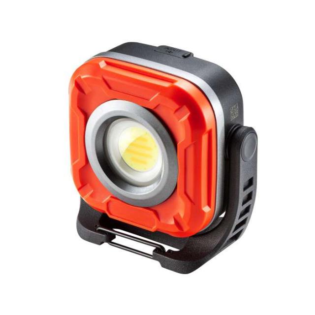 代引不可 充電式 LED作業灯（無段階調光・角度調整・防水IPX6・多用途設置） サンワサプライ LED-WL2