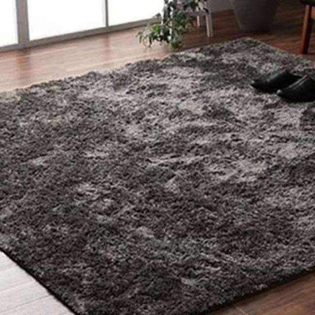 代引不可 ラグ 長方形 シャギー 長毛 約3畳 約200×250cm 制菌加工 洗える オールシーズン 滑りにくい加工 ホットカーペット対応グレー IKEHIKO 3985199