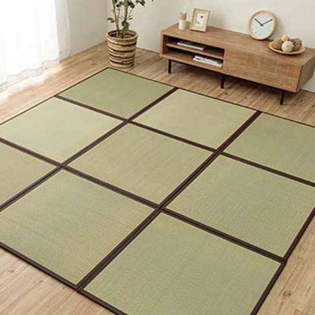 代引不可 置き畳 約82×82cm 6枚組 半畳 ユニット畳 システム畳 国産 い草 簡単 和室ブラウン  IKEHIKO 1110231060327