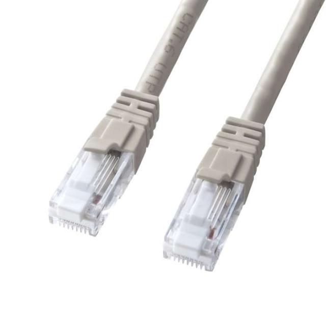 代引不可 LANケーブル CAT6 60m ツメ折れ防止 三重構造コネクタ ギガビットイーサネット完全対応 スタンダードLANケーブル ライトグレー サンワサプライ KB-T6TS-60N