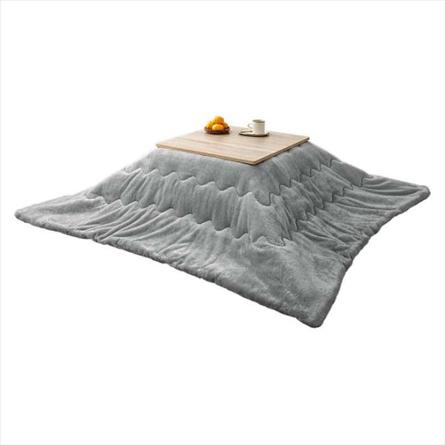 北海道・沖縄・離島配送不可 代引不可 こたつ＋うす掛け布団 2点セット ナチュラル/グレー HAGIHARA KOT-7350-60NA+merengeKF1717-GY