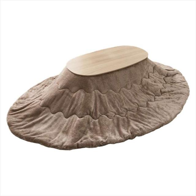 北海道・沖縄・離島配送不可 代引不可 こたつ＋うす掛け布団 2点セット ライトナチュラル/ベージュ HAGIHARA CARMINA950LN+merengeKF2117-BE