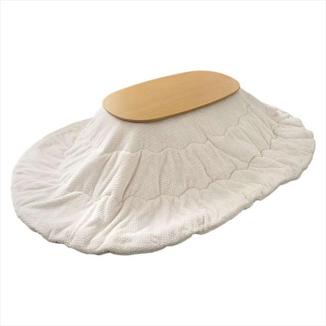 北海道・沖縄・離島配送不可 代引不可 こたつ＋うす掛け布団 2点セット ナチュラル/アイボリー HAGIHARA CARMINA950NA+POKAUF950-IV