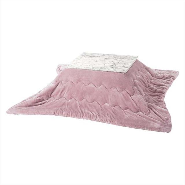 北海道・沖縄・離島配送不可 代引不可 こたつ＋うす掛け布団 2点セット ピンク HAGIHARA ARULA7560MWH+merengeKF1919-PI