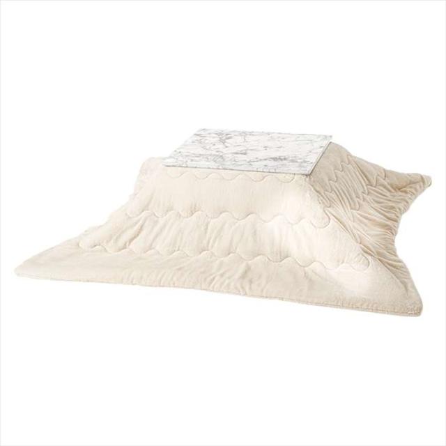 北海道・沖縄・離島配送不可 代引不可 こたつ＋うす掛け布団 2点セット ホワイト HAGIHARA ARULA7560MWH+merengeKF1919-WH