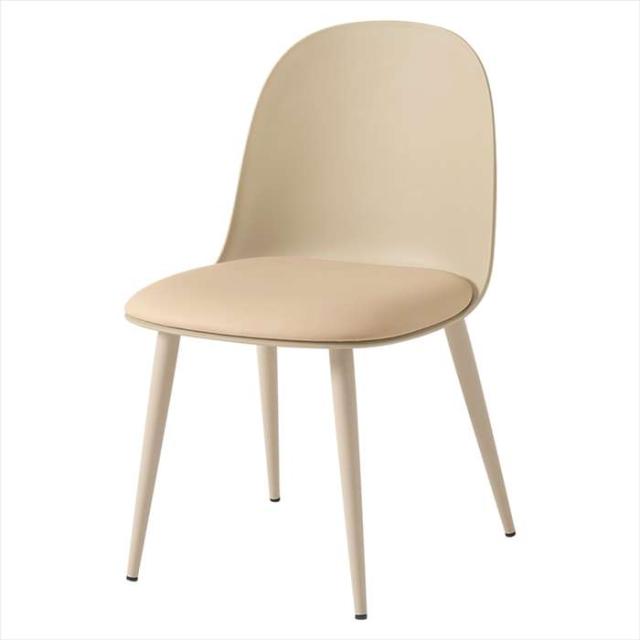 北海道・沖縄・離島配送不可 代引不可 ダイニングチェア 2脚セット ベージュ HAGIHARA BC-8655LT-2S