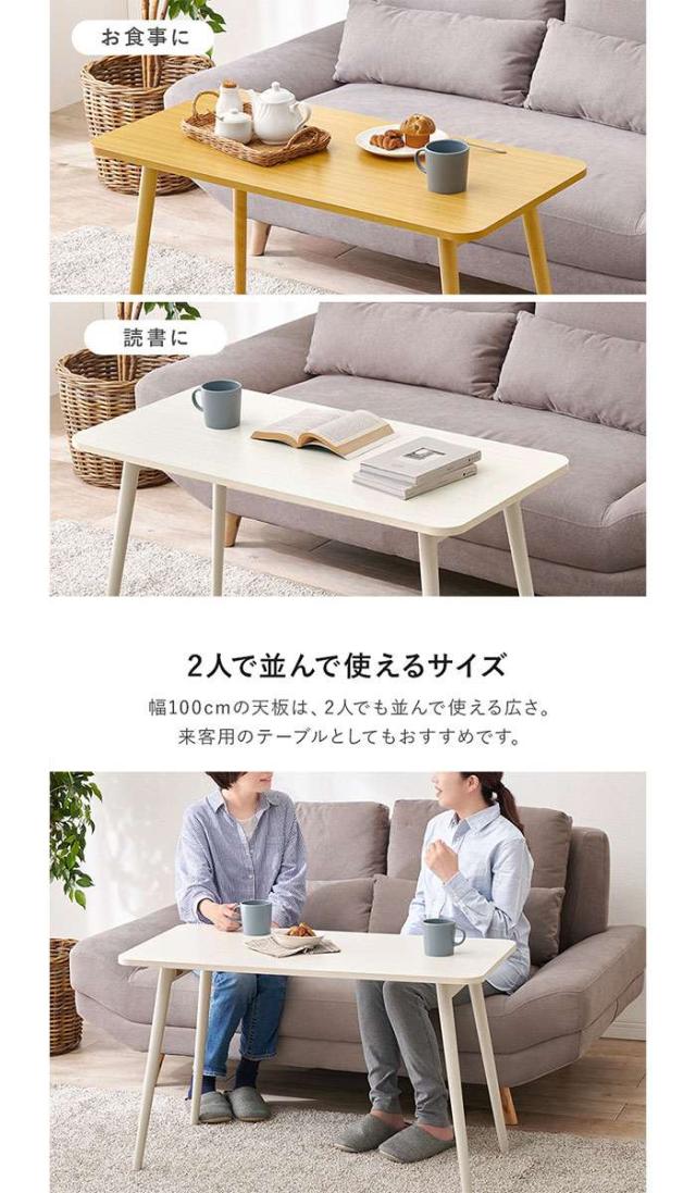 北海道・沖縄・離島配送不可 代引不可 折れ脚テーブル ホワイトウォッシュ HAGIHARA MT-6486WS_4