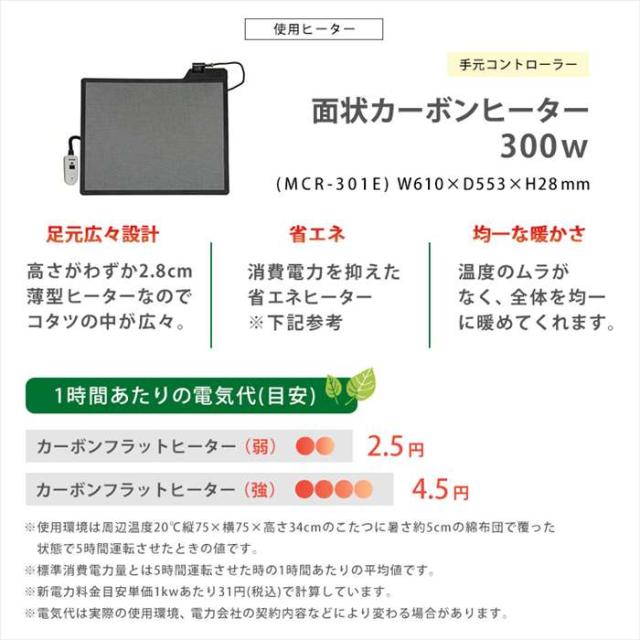 北海道・沖縄・離島配送不可 代引不可 こたつ＋うす掛け布団 2点セット ブラウン/アイボリー HAGIHARA RUNE120WN+POKAUF120-IV_8