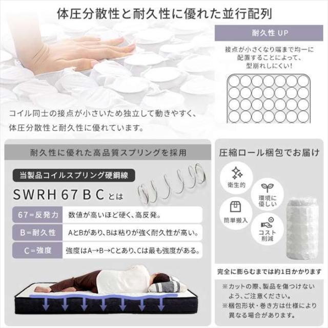 北海道・沖縄・離島配送不可 代引不可 デザインフロアベッド ポケットコイルマットレスセット(ダブル) ブラックオーク/ホワイト ホームテイスト MOD-SRM-D--BOKWH