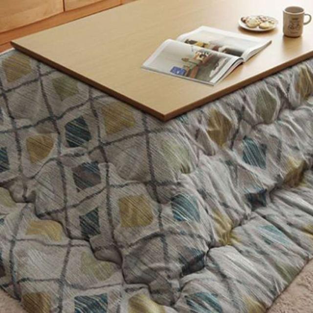 代引不可 こたつ布団 ネイビー約200×250cm 日本製 シェニール織り 長方形 IKEHIKO 9648079