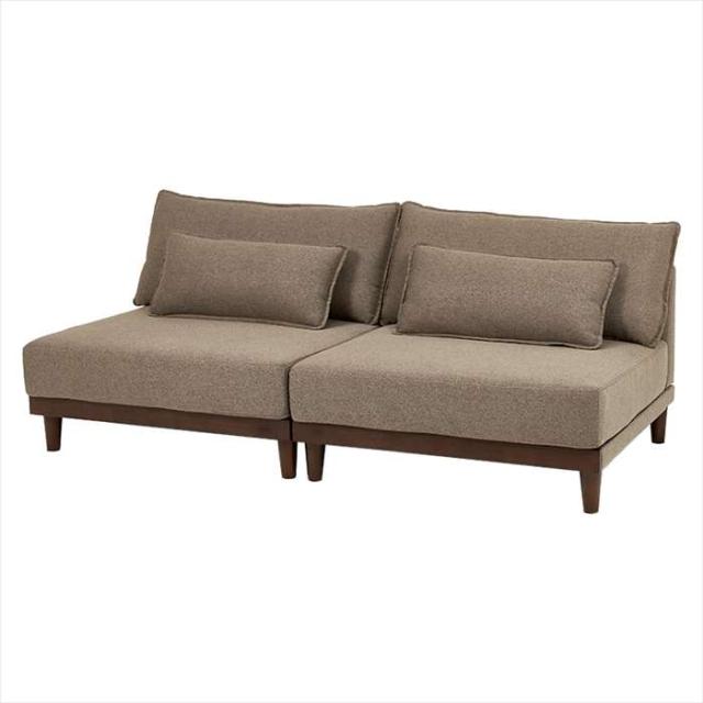 北海道・沖縄・離島配送不可 代引不可 ソファ ブラウン 3人掛け 洗えるカバーリング 幅180cm 分割できる 広々座面 HAGIHARA LSF-4442LS