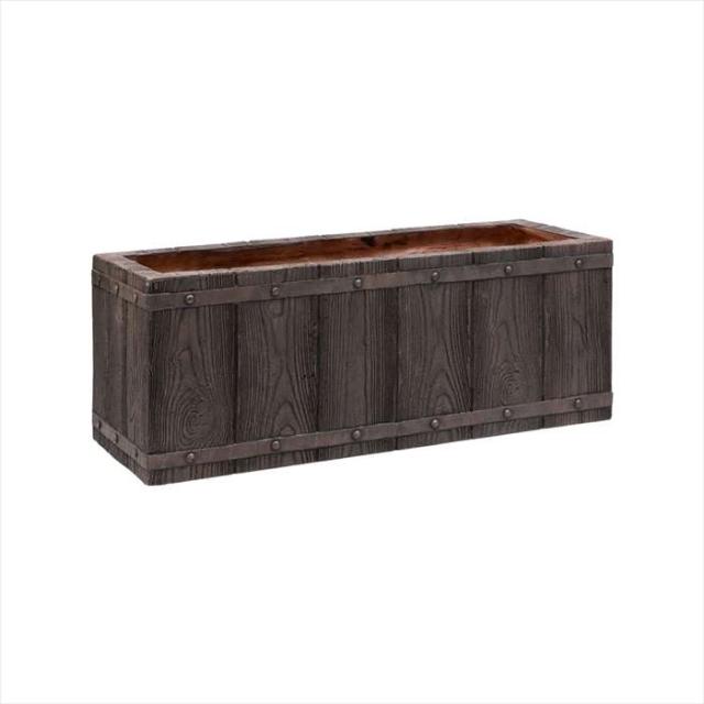 北海道・沖縄・離島配送不可 代引不可 FARBOR ファーバー 木調FRPプランター 幅60 長角 ダークブラウン 住まいスタイル E002-RE600DBR