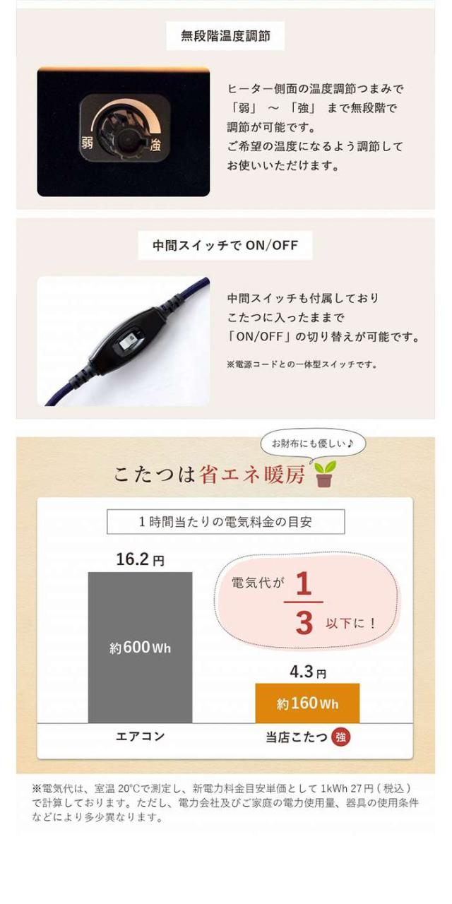 代引不可 こたつ布団 こたつ台 座椅子 省スペース パーソナル チェック柄 3点セット ブラウン ナチュラル 約184×204cm IKEHIKO 1181581064131_6