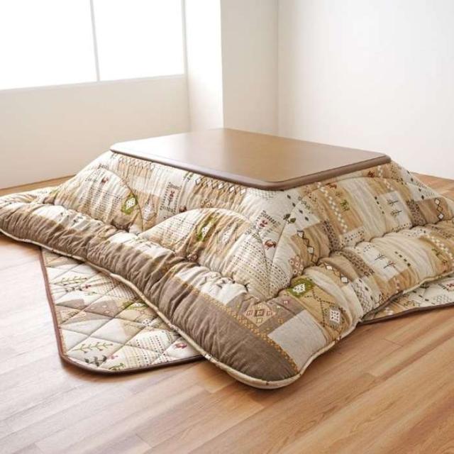 代引不可 こたつ布団 掛敷セット 『アムル』 ベージュ 掛布団 約205×205cm/敷 約190×190cm IKEHIKO 1161460020101