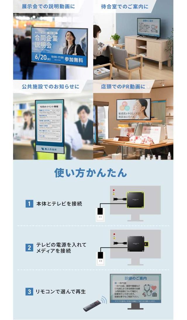 代引不可 メディアプレーヤー（VESAマウント・タイマー機能付き） サンワサプライ MED-PL2K103_3
