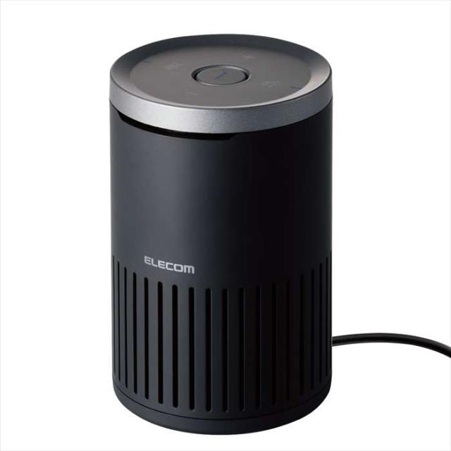 即納 代引不可 会議用 スピーカーフォン 有線 USB-A Web会議用 4〜6人 360度全方向集音 エコーキャンセラー ノイズリダクション オートゲイン 円筒形 350mL缶サイズ ブラック エレコム HS-SP02M2BK