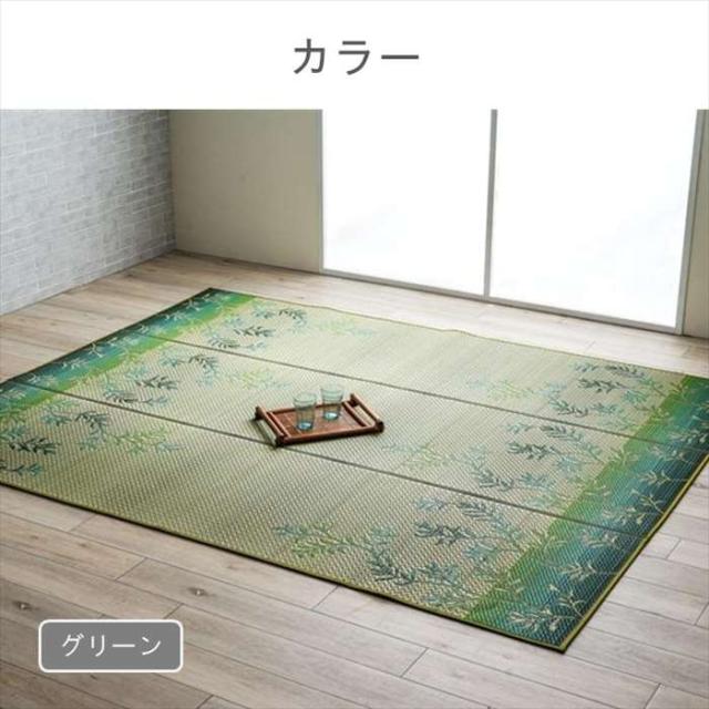 代引不可 い草ラグ イ草ラグ 敷物 DXラテール グリーン 210×250cm インテリア 新生活 IKEHIKO 1052200126204_4