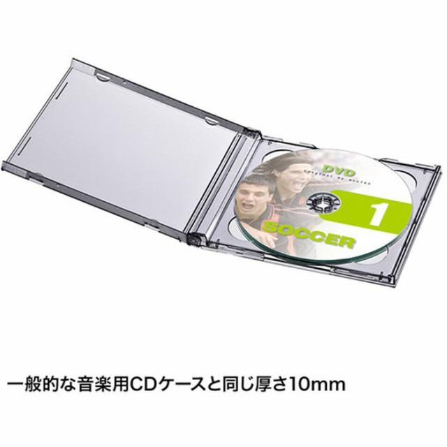 メディア2枚 ジャケットなど収納が可能 厚さ10mm標準サイズ Dvd Cdケース ブラック サンワサプライ Fcd 22bknの通販はau Pay マーケット やるcan