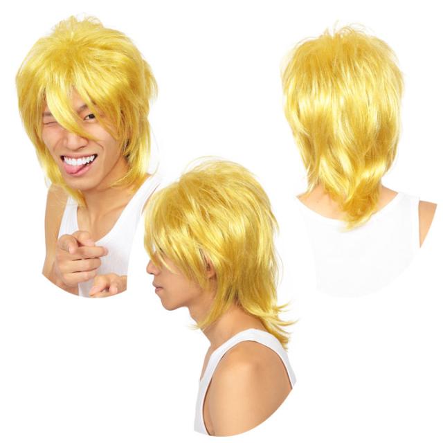 カツランド 金パツくん かつら ギャル男 チャラ男 ホスト かぶりもの パーティ 変装 仮装 宴会 コスプレ 小道具 の通販はau Pay マーケット やるcan