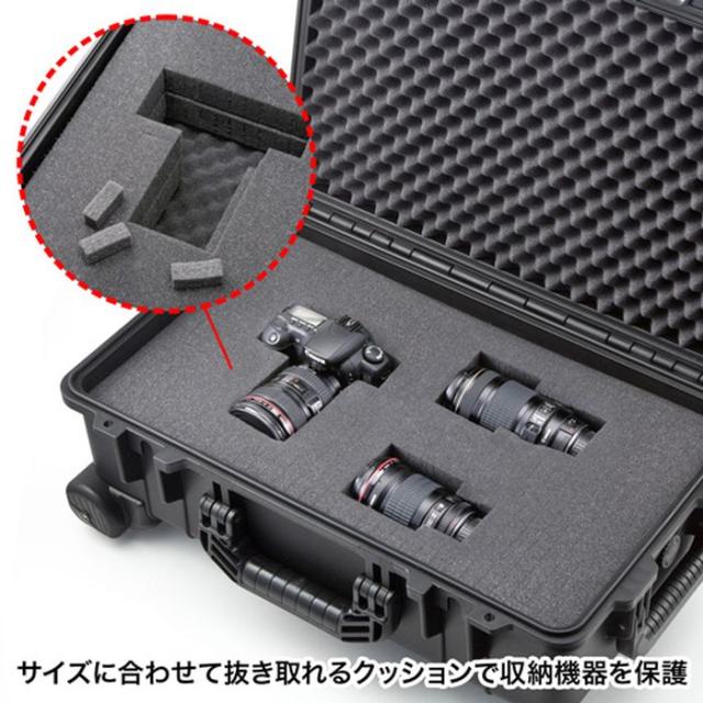 代引不可 精密機器の持ち運びや保管に便利なキャリータイプのハードケース ハードツールケース（キャリータイプ） サンワサプライ BAG-HD3_2