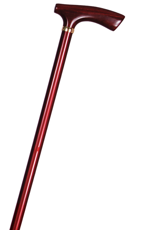 代引不可 カーボンステッキ(杖) カーボン棒赤&amp;紫檀(したん)L型手元 全長92cm/重量185g/直径16mm 232