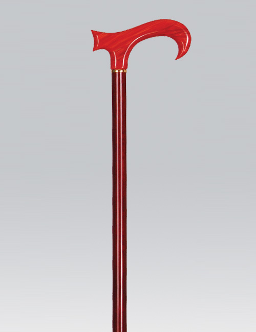 代引不可 カーボンステッキ(杖) カーボン細口棒赤&アクリル手元赤 全長84cm/重量130g/直径15.5mm 243