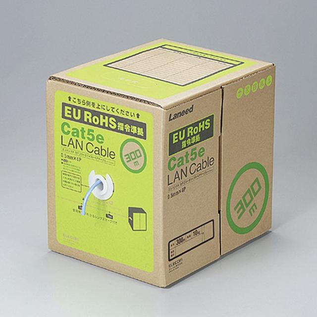 代引不可 EU RoHS指令準拠 LANケーブル（Cat5e ヨリ線）　300m　ブルー エレコム LD-CT2/BU300YRの通販は