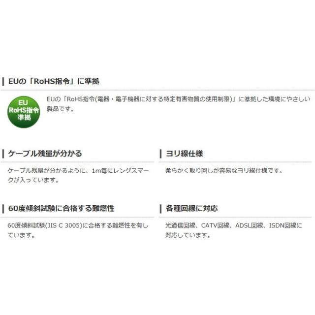 代引不可 EU RoHS指令準拠 LANケーブル（Cat5e ヨリ線）　300m　ブルー エレコム LD-CT2/BU300YR_2