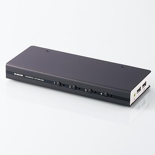 即納 代引不可 エレコム ワイド解像度に対応した4台のPC共有用DVI対応パソコン切替器 KVM-DVHDU4 KVM-DVHDU4