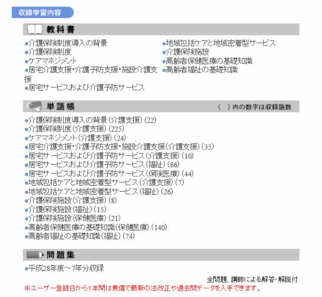 代引不可 プレミア6 7つの学習法 ケアマネジャー試験 1年e-Learningチケット