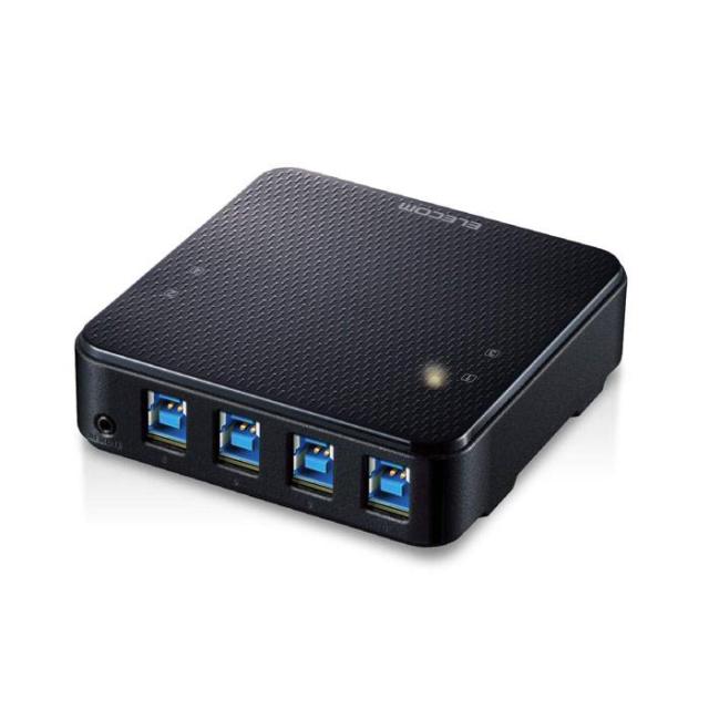 代引不可 USB切替機 PC×4台 USB3.0×4台 切替接続 Windows/Macintosh対応 手元スイッチ付 エレコム U3SW-T4
