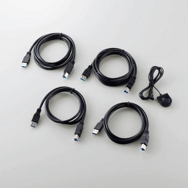 代引不可 USB切替機 PC×4台 USB3.0×4台 切替接続 Windows/Macintosh対応 手元スイッチ付 エレコム U3SW-T4_6
