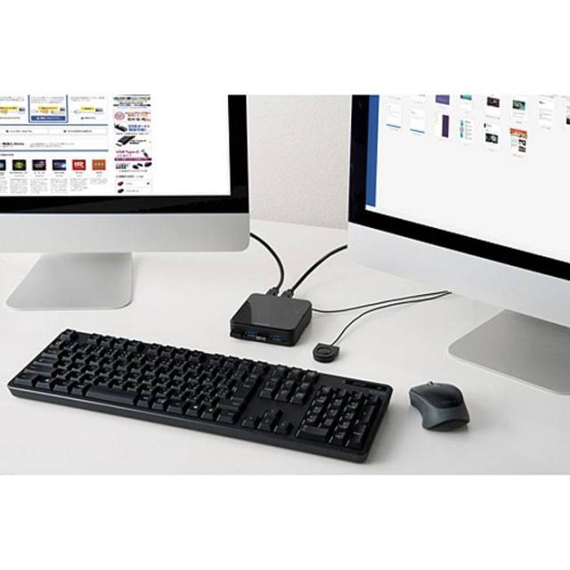 代引不可 USB切替機 PC×4台 USB3.0×4台 切替接続 Windows/Macintosh対応 手元スイッチ付 エレコム U3SW-T4_7