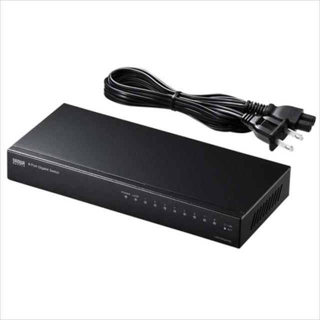 代引不可 ギガビットスイッチングハブ 8ポート ループ検知機能搭載 メタル筐体 電源内臓タイプ サンワサプライ LAN-GIGAH8L