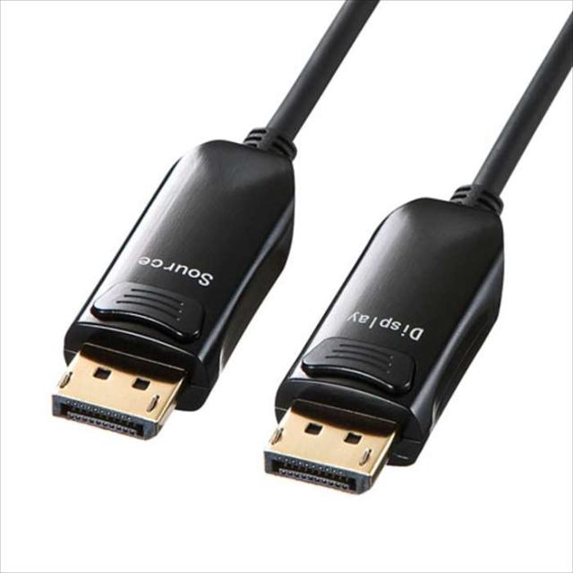 代引不可 DIsplayPort光ファイバケーブル 20m DisplayPortコネクタオス-DisplayPortコネクタオス サンワサプライ KC-DPFB200