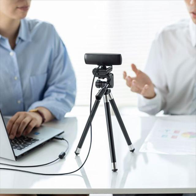 即納 代引不可 会議用 ワイドレンズカメラ ワイドレンズ搭載 WEBカメラ ケーブル3m Skype WEB会議 ブラック サンワサプライ CMS-V43BK-3_3