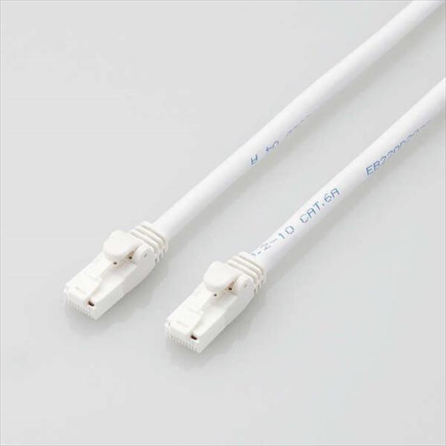 代引不可 LANケーブル カテゴリー6A 50m ホワイト スタンダード 超高速 10GBASE-T対応 ツメ折れ防止 エレコム LD-GPAT/WH50/RS