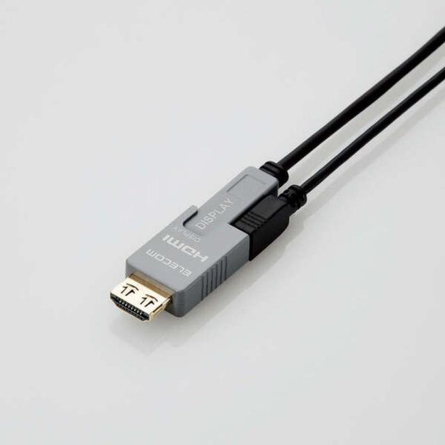 代引不可 HDMIケーブル 長尺 50m アクティブオプティカル 4K(60P)対応 ハイブリッド構造 長距離 安定 映像・音声伝送 ブラック エレコム DH-HDLOB50BK_5