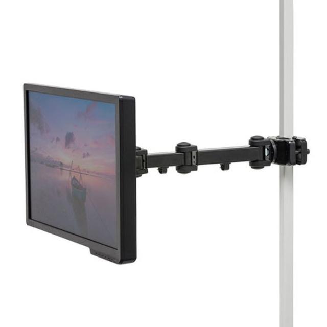 代引不可 モニターアーム 高耐荷重 支柱取付け 耐荷重15kg コンパクト 長タイプ PC ディスプレイ ブラック サンワサプライ CR-LA358_3
