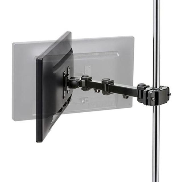 代引不可 モニターアーム 高耐荷重 支柱取付け 耐荷重15kg コンパクト 長タイプ PC ディスプレイ ブラック サンワサプライ CR-LA358_5