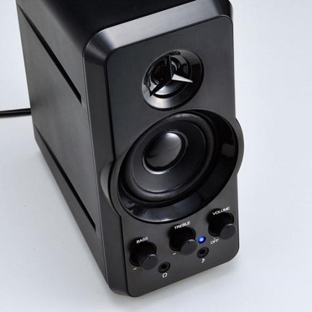 即納 代引不可 スピーカー 2chマルチメディアスピーカー 20W ハイパワー 透明感 超高音 迫力 サウンド 音楽 スタイリッシュ ブラック サンワサプライ MM-SPL6BKN_3