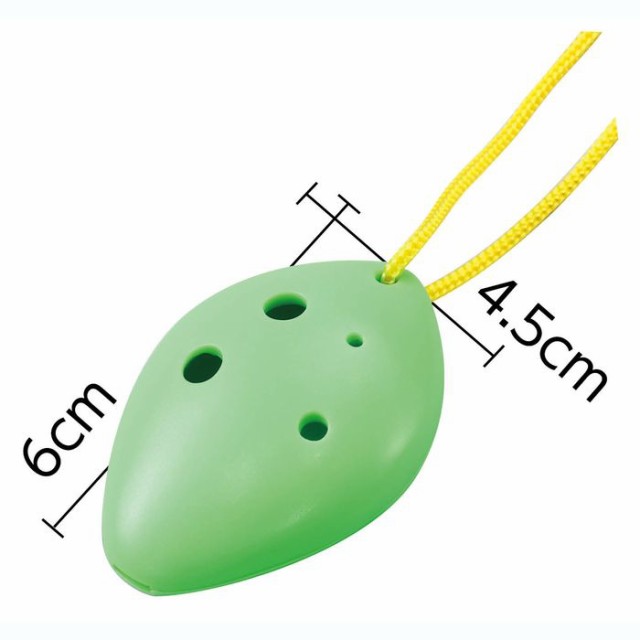 ミニオカリナ 6穴タイプ 首かけ ストラップ付 おもちゃ 玩具 知育玩具